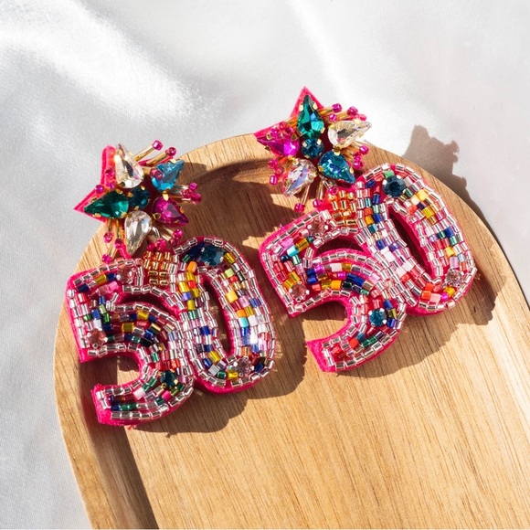 ✨HOST PICK!✨Bellini Pink Beaded Birthday Earrings - Picture 4 of 4